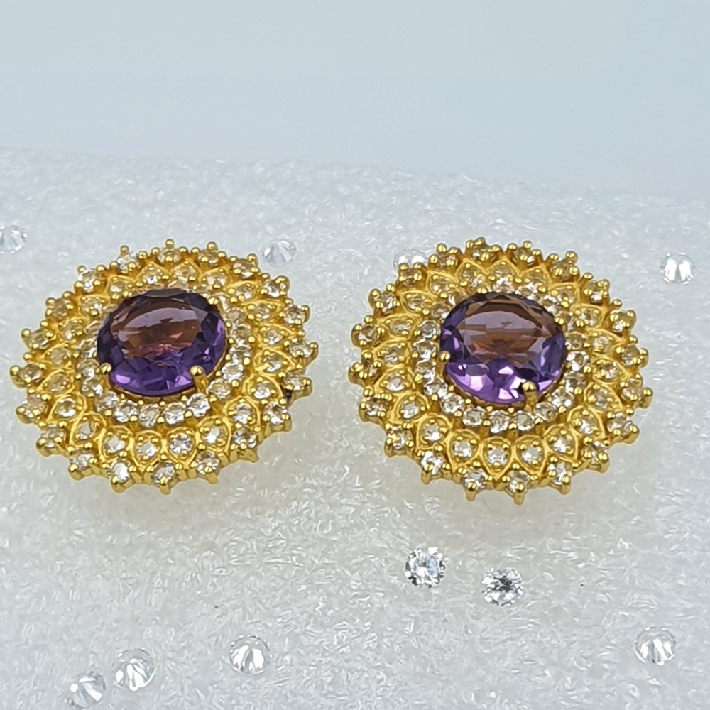 Stellar Amethyst Earrings