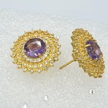 Load image into Gallery viewer, Stellar Amethyst Earrings
