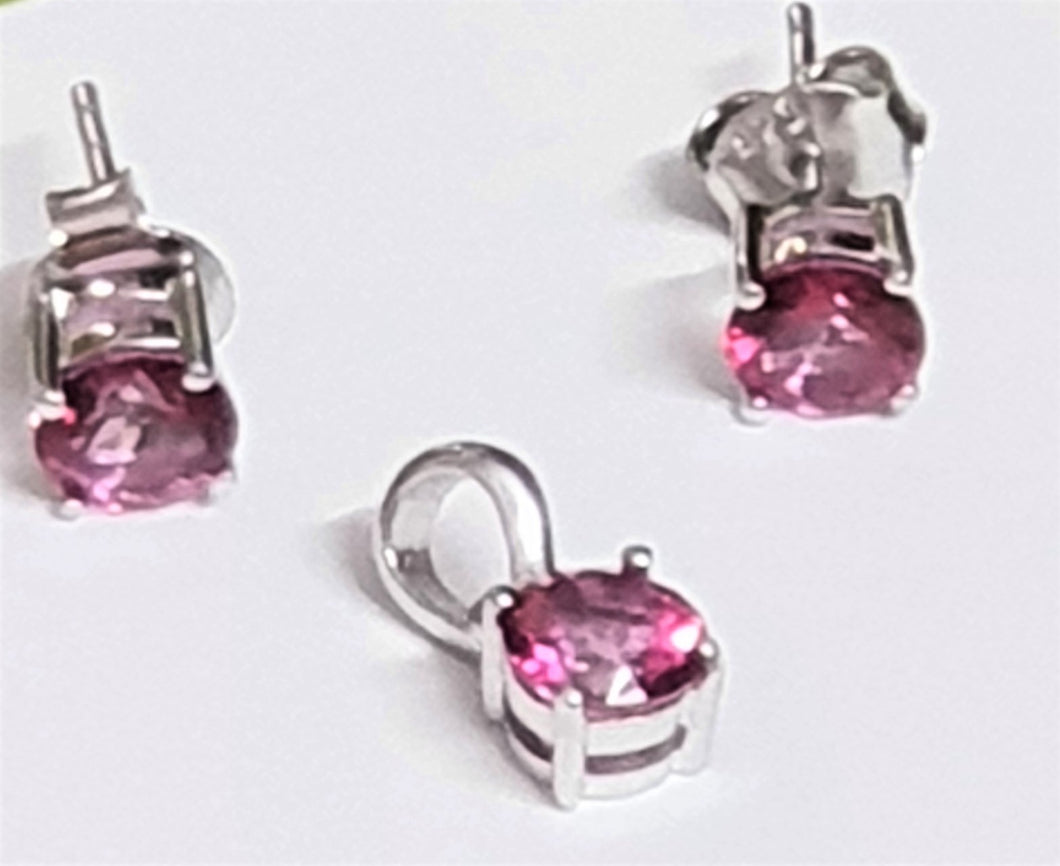 Pink Topaz Parure